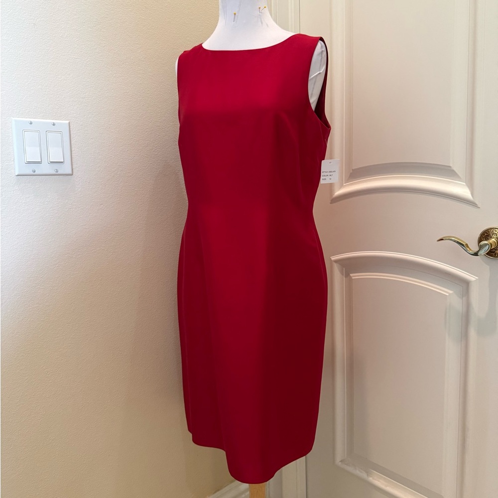 Talbots Red Sleeveless silk Dress